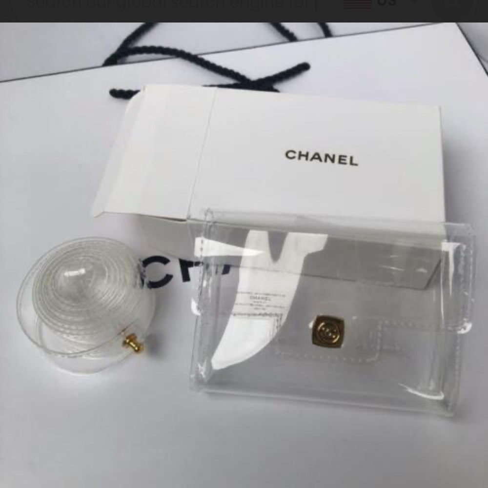 New in box RARE Chanel clear belt bag with logo buckle. Never used!